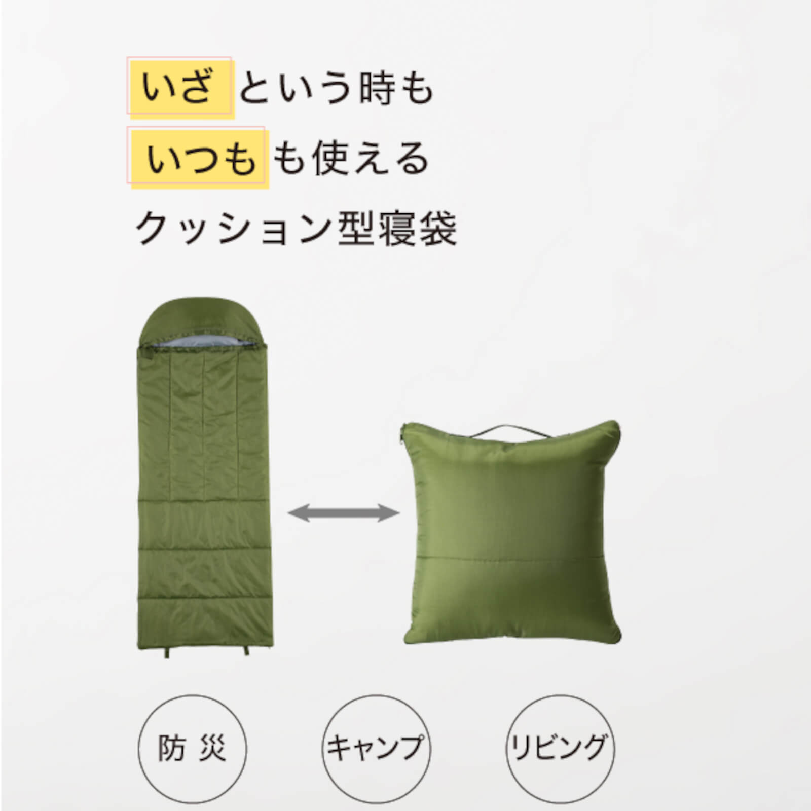 プロイデア SONAENO クッション型多機能寝袋 | 朝日新聞モール