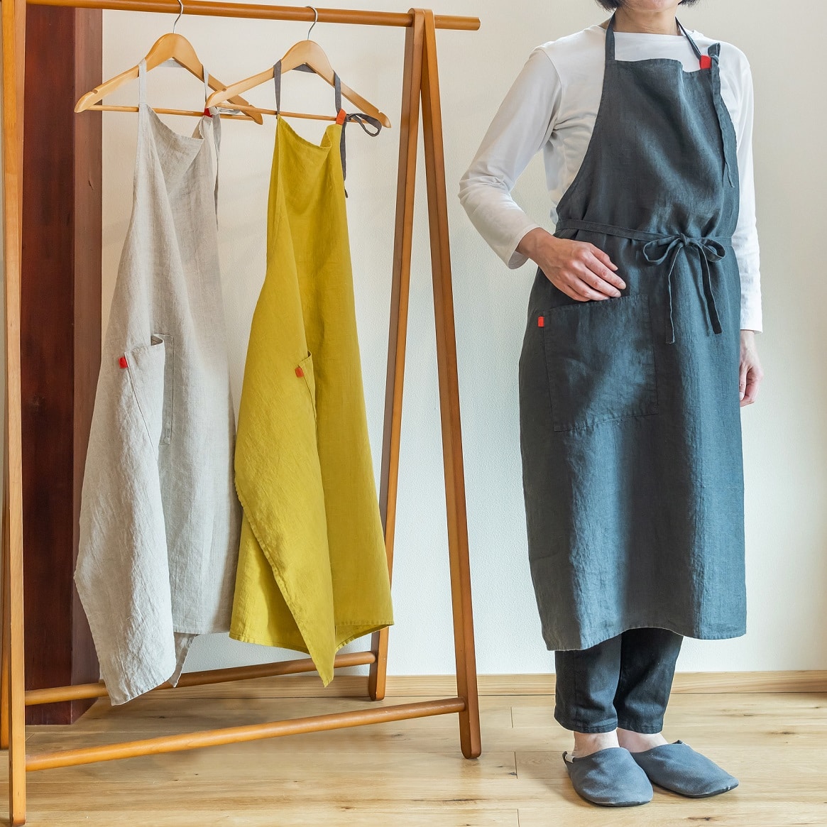 かっぴ様専用 fog linen work エプロンワンピース - エプロン