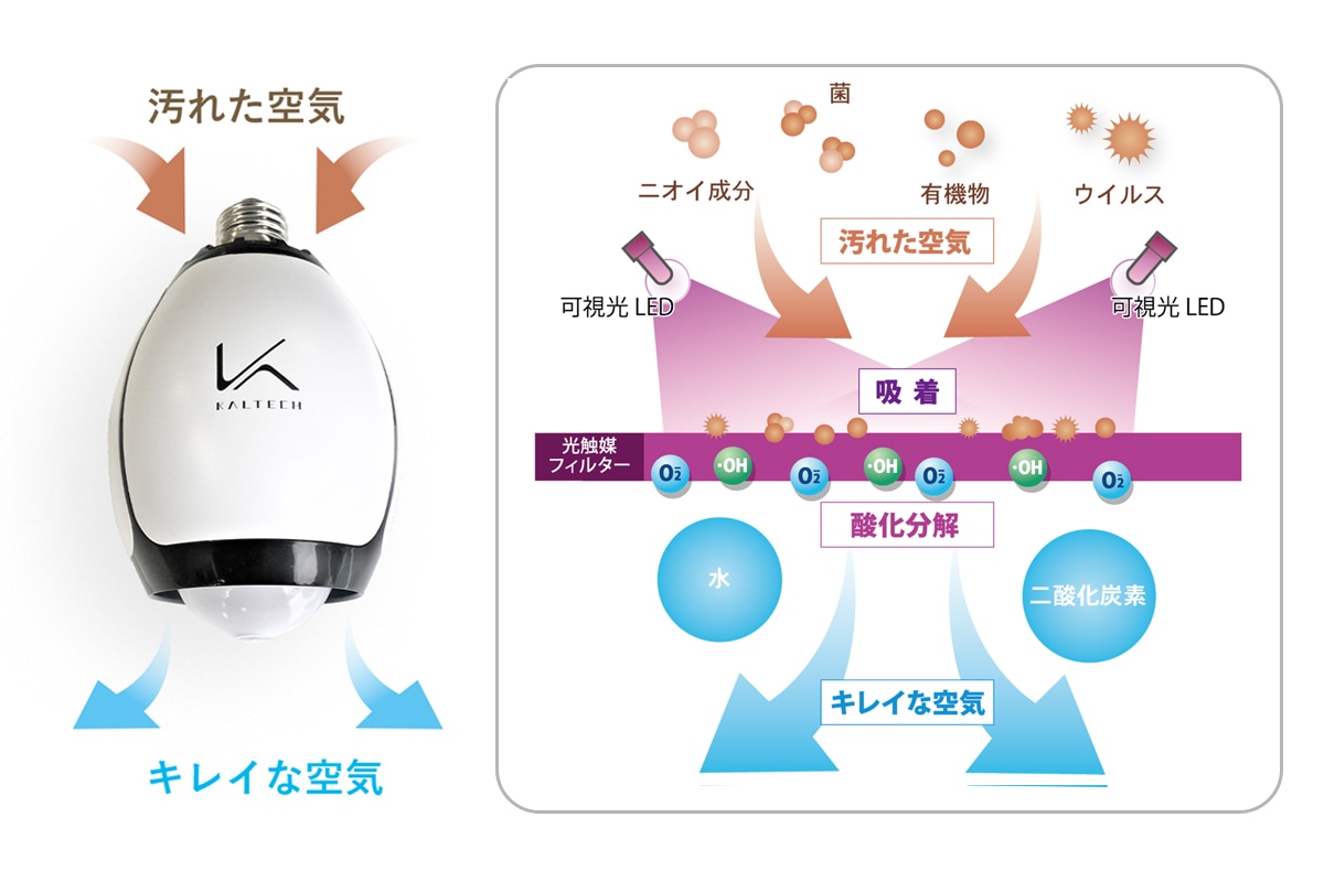 人感センサー付き 光触媒脱臭LED電球(電球色) | 朝日新聞モール
