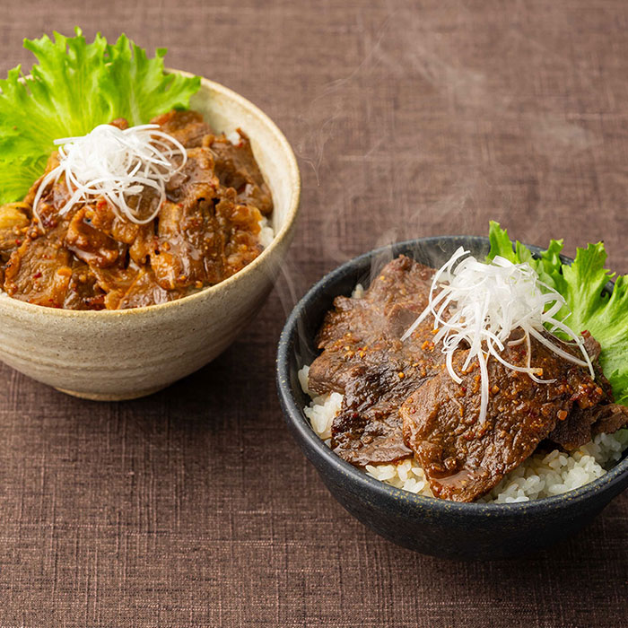 焼肉丼 十番 牛カルビ＆牛ロース皿セット